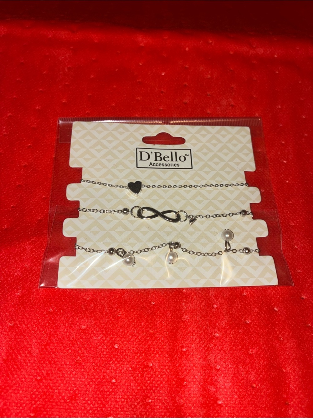 Silver Infinity & Heart Layered Bracelet Set - Silver